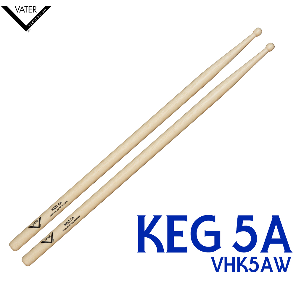 Vater 드럼스틱 KEG 5A Wood Tip (Barrel Tip) VHK5AW